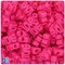 BeadTin Dark Pink Opaque 16mm Love Plastic Alpha Beads (40pcs)